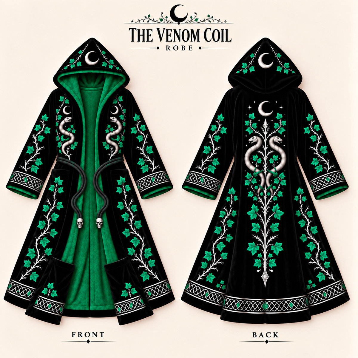 The Venom Coil robe front and back