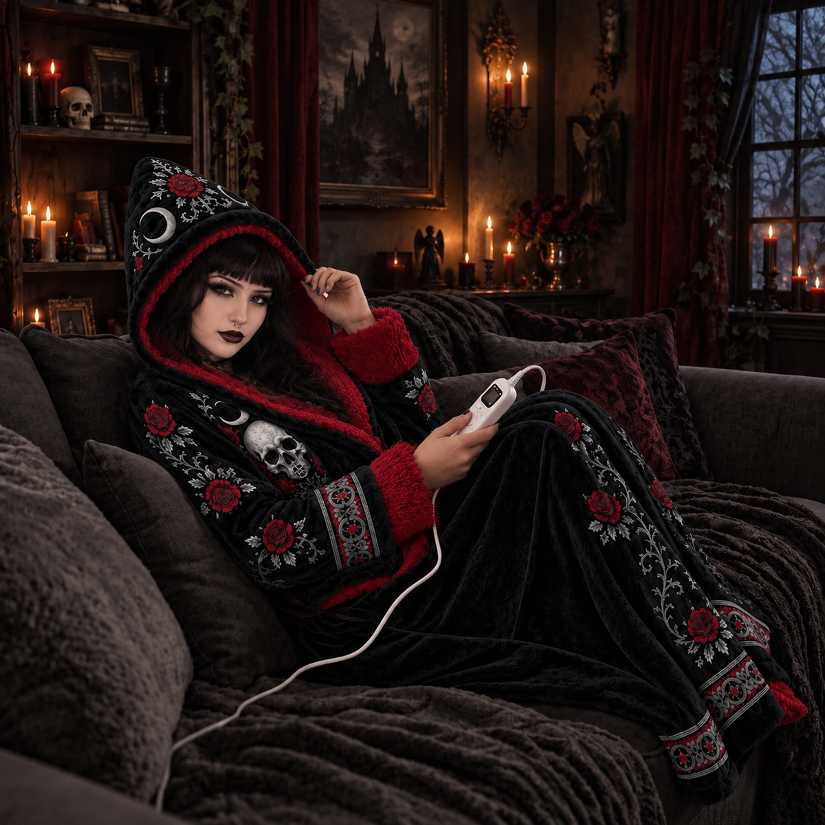 Nocturne heated robe with controller